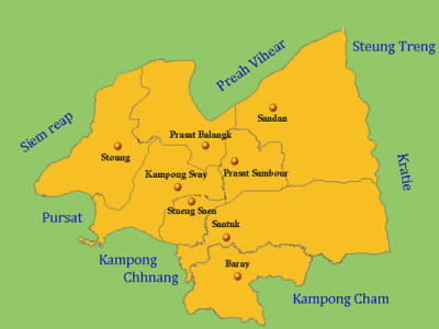 Kampong thom geography map