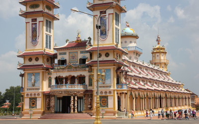 Cao Dai Temple in Tay Ninh Vietnam